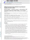 Cover page: Different Functional Neural Substrates for Good and Poor Language Outcome in Autism