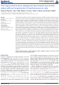 Cover page: The hypocretin/orexin antagonist almorexant promotes sleep without impairment of performance in rats