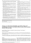 Cover page: Changes in erythropoiesis-stimulating agent (ESA) dosing and haemoglobin levels in US non-dialysis chronic kidney disease patients between 2005 and 2009