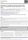 Cover page: Synchronous or metachronous breast and colorectal cancers in younger-than-average-age patients: a case series.