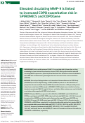 Cover page: Elevated circulating MMP-9 is linked to increased COPD exacerbation risk in SPIROMICS and COPDGene.