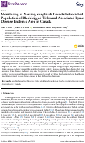 Cover page: Monitoring of Nesting Songbirds Detects Established Population of Blacklegged Ticks and Associated Lyme Disease Endemic Area in Canada