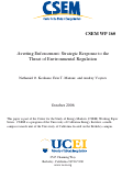 Cover page: Averting Enforcement: Strategic Response to the Threat of Environmental Regulation