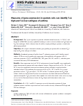 Cover page: Measures of gene expression in sputum cells can identify TH2-high and TH2-low subtypes of asthma