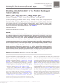 Cover page: Modeling Climate Suitability of the Western Blacklegged Tick in California