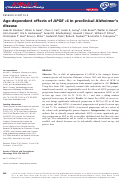 Cover page: Age-dependent effects of APOE ε4 in preclinical Alzheimer's disease.