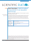 Cover page: High-throughput computational X-ray absorption spectroscopy