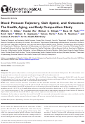 Cover page: Blood Pressure Trajectory, Gait Speed, and Outcomes: The Health, Aging, and Body Composition Study.