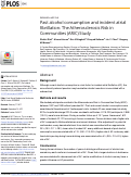 Cover page: Past alcohol consumption and incident atrial fibrillation: The Atherosclerosis Risk in Communities (ARIC) Study