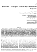 Cover page: 3 Water and Landscape: Ancient Maya Settlement Decisions