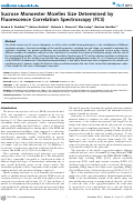 Cover page: Sucrose Monoester Micelles Size Determined by Fluorescence Correlation Spectroscopy (FCS)
