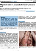 Cover page: Whitish vulvar tumors associated with macular symmetrical rash