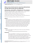 Cover page: Whole exome and whole genome sequencing with dried blood spot DNA without whole genome amplification