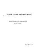 Cover page: "... in den Traum entschwunden"