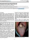 Cover page: Asymptomatic large lingual thyroid