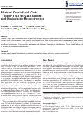 Cover page: Bilateral Craniofacial Cleft (Tessier Type 4): Case Report and Oculoplastic Reconstruction