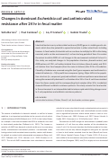 Cover page: Changes in dominant Escherichia coli and antimicrobial resistance after 24 hr in fecal matter