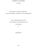 Cover page: Constructing the “Cisgender Listening Subject”: Trans-Feminine Speakers’ Commentaries on Voice and Being Heard