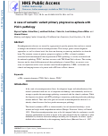 Cover page: A case of semantic variant primary progressive aphasia with Pick’s pathology