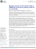 Cover page: Dynamic change of electrostatic field in TMEM16F permeation pathway shifts its ion selectivity