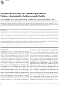 Cover page: Dairy Foods and Dairy Fats: New Perspectives on Pathways Implicated in Cardiometabolic Health