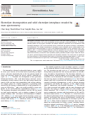 Cover page: Electrolyte decomposition and solid electrolyte interphase revealed by mass spectrometry