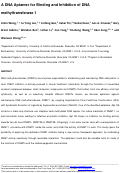 Cover page: A DNA aptamer for binding and inhibition of DNA methyltransferase 1.