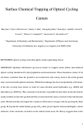Cover page: Surface chemical trapping of optical cycling centers.