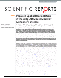 Cover page: Impaired Spatial Reorientation in the 3xTg-AD Mouse Model of Alzheimer’s Disease