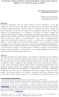 Cover page: Una mirada económica al diseño constitucional chileno: impacto sobre el proceso legislativo y la acción de los grupos de interés