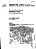 Cover page: Techniques for Identifying and Measuring Higher Order Modes in RF Cavities