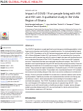 Cover page: Impact of COVID-19 on people living with HIV and HIV care: A qualitative study in the Volta Region of Ghana.