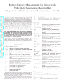 Cover page: Robust Energy Management for Microgrids With High-Penetration Renewables