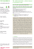 Cover page: The multinomial index: a robust measure of reproductive skew