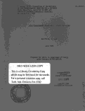 Cover page: FIELD MEASUREMENT TECHNIQUES: STATUS AND NEEDS