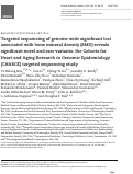 Cover page: Targeted sequencing of genome wide significant loci associated with bone mineral density (BMD) reveals significant novel and rare variants: the Cohorts for Heart and Aging Research in Genomic Epidemiology (CHARGE) targeted sequencing study.