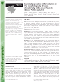 Cover page: Regional population differentiation in the morphologically diverse, elevationally widespread Nearctic skipper Polites sabuleti