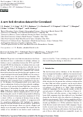 Cover page: A new bed elevation dataset for Greenland