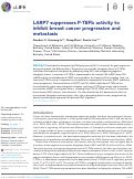 Cover page: LARP7 suppresses P-TEFb activity to inhibit breast cancer progression and metastasis