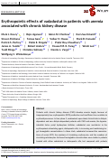 Cover page: Erythropoietic effects of vadadustat in patients with anemia associated with chronic kidney disease