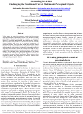 Cover page: Accounting for Action: Challenging the Traditional View of Multimodal Perceptual Objects