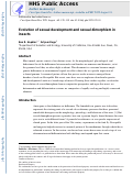 Cover page: Evolution of sexual development and sexual dimorphism in insects