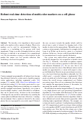 Cover page: Robust Real-Time Detection Of Multi-Color Markers On A Cell Phone