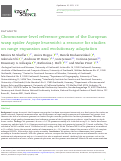 Cover page: Chromosome-level reference genome of the European wasp spider Argiope bruennichi: a resource for studies on range expansion and evolutionary adaptation