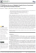 Cover page: A Systematic Review of Multiple Family Factors Associated with Oppositional Defiant Disorder