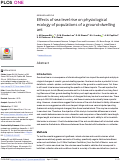 Cover page: Effects of sea-level rise on&nbsp;physiological ecology of populations of a ground-dwelling ant.