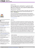 Cover page: Anti-ganglioside antibodies in patients with Zika virus infection-associated Guillain-Barré Syndrome in Brazil