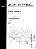 Cover page: Molecular thermodynamics for protein precipitation with a polyelectrolyte