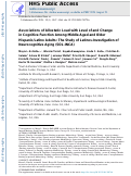 Cover page: Associations of Allostatic Load with Level of and Change in Cognitive Function Among Middle-Aged and Older Hispanic/Latino Adults: The Study of Latinos-Investigation of Neurocognitive Aging (SOL-INCA).