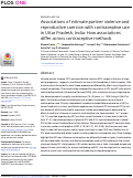 Cover page: Associations of intimate partner violence and reproductive coercion with contraceptive use in Uttar Pradesh, India: How associations differ across contraceptive methods